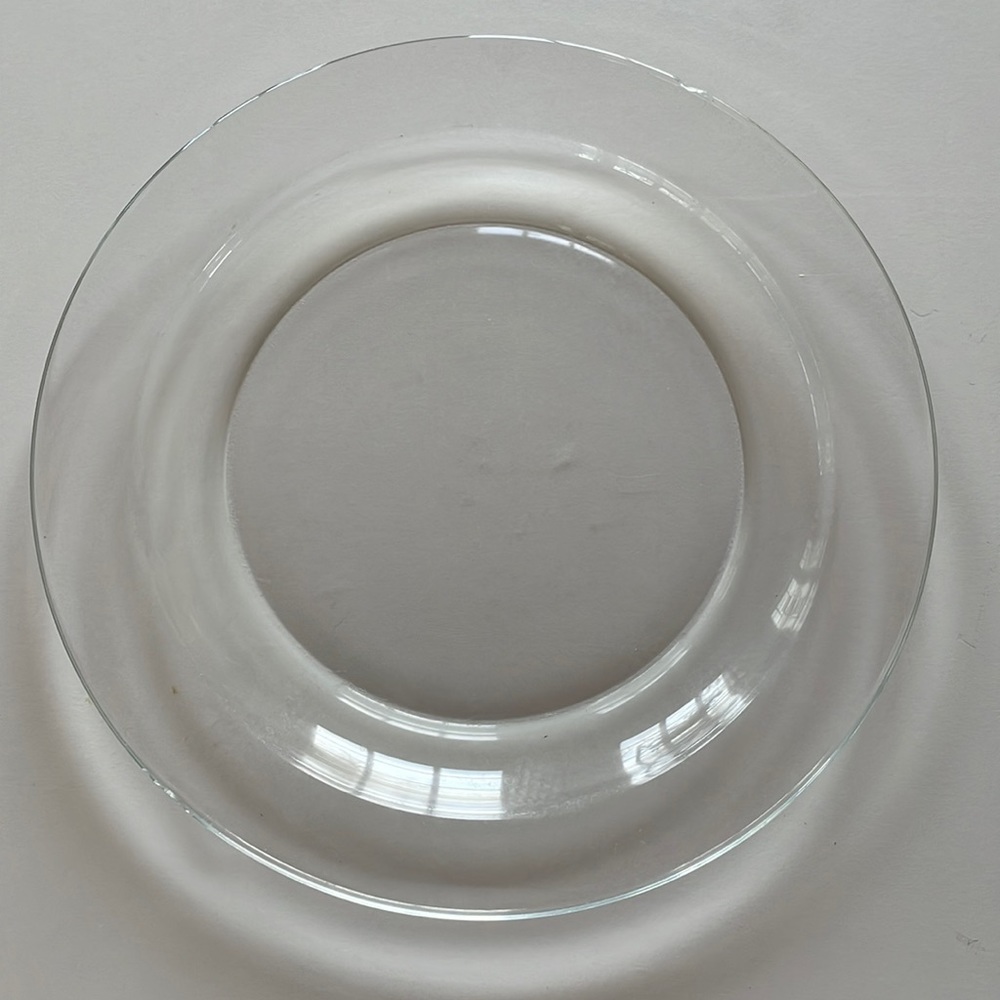 VTG Two Clear Depression Glass Dinner Plates